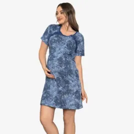 granatowa-koszula-nocna-ciazowa-i-do-karmienia-w-kwiaty-odziez-royalfashion-y21264-niebieskie