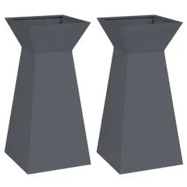 donica-slupowa-2-pcs-antracyt-35-x-35-x-73-cm-stal