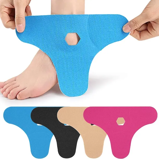 Plastry kinesiotaping orteza opaska na kostkę staw skokowy tejpy 4 szt