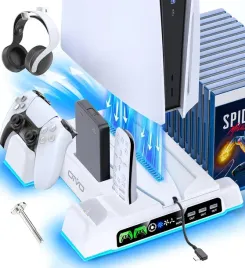 oivo-stojak-ps5-z-wentylatorem-rgb-ladowarka-pady-usb-gry-bialy