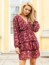 bordowa-damska-sukienka-w-kwiaty-odziez-royalfashion-500-bordo