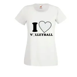 damska-koszulka-kibica-t-shirt-i-love-volleyball