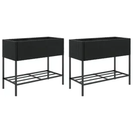 donice-ogrodowe-z-polka-2-szt-czarne-90x40x75-cm-polirattan