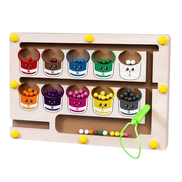 Magnetyczny labirynt kulkowy dla dzieci sorter liczb edukacyjna zabawka