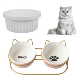 miseczki-ceramiczne-na-stojaku-dla-psa-kota-2x-300ml-podwojna-dekoracyjne