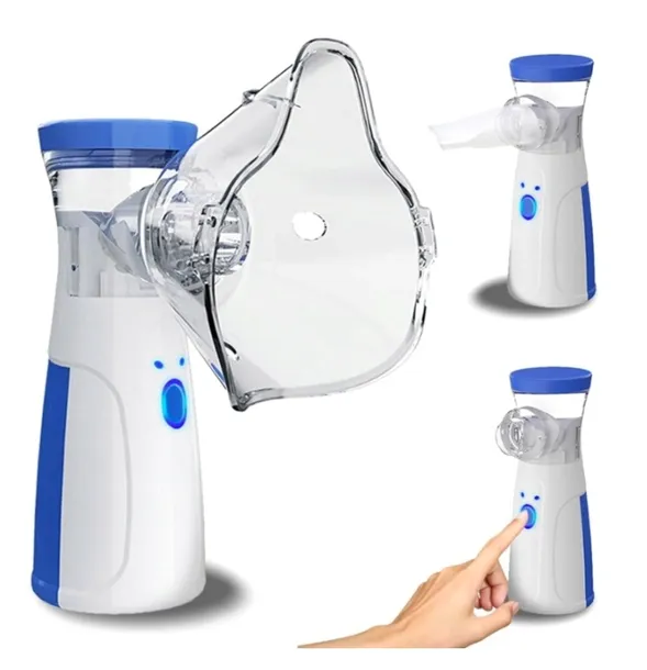 Inhalator akumulatorowy USB ultradźwiękowy nebulizator z 2 maskami zestaw
