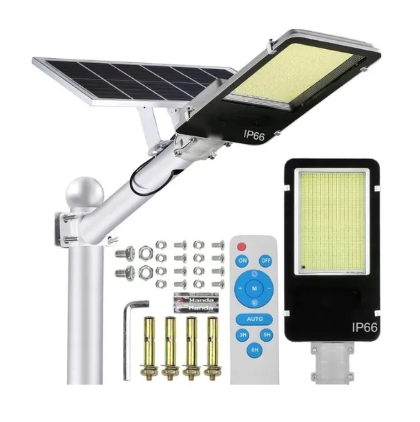 Uliczna Lampa Solarna LED 2800W Mocna Latarnia Ogrodowa Na Słup z Panelem