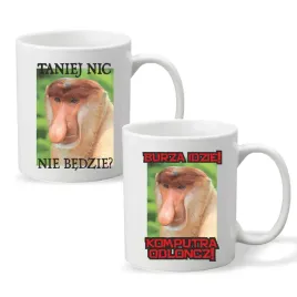 kubek-z-nadrukiem-napis-taniej-nic-nie-bedzie