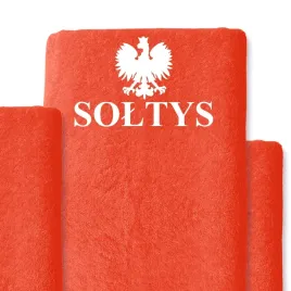 personalizowany-recznik-z-haftem-140x70-bawelniany-prezent-soltys-czerwony