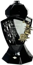 znicz-lustro-roza-czarny-z-grawerem-personalizowany-dedykacja-z-imieniem