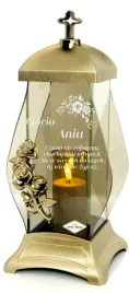 znicz-z-roza-grawer-kapliczka-personalizowany-napis-dedykacja-dla-cioci