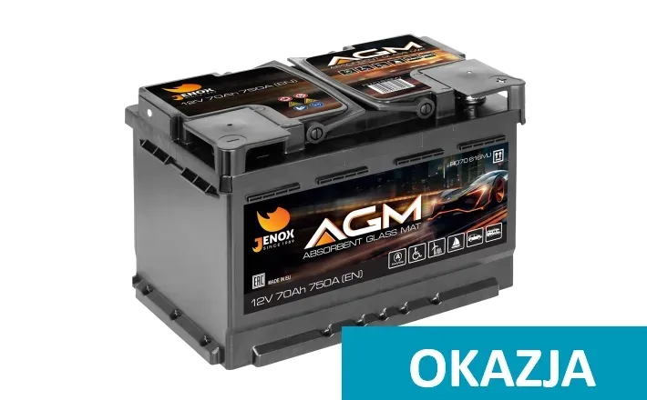 Akumulator Jenox AGM 12V 70Ah 760A P+ MOCNY ROZRUCH NEW 3 LATA GWARANCJI