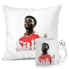 zestaw-kubek-pilkarski-poduszka-bukayo-saka-arsenal