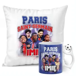 zestaw-personalizowany-kubek-pilkarski-poduszka-paris-saint-germain