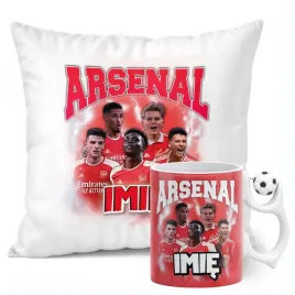 zestaw-personalizowany-kubek-pilkarski-poduszka-arsenal-saka-odegaard