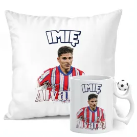 zestaw-personalizowany-kubek-pilkarski-poduszka-alvarez-atletico-madryt