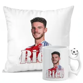 zestaw-kubek-pilkarski-poduszka-declan-rice-arsenal