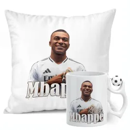 zestaw-kubek-pilkarski-poduszka-kylian-mbappe-real-madryt