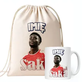 zestaw-personalizowany-kubek-plecak-bukayo-saka-arsenal