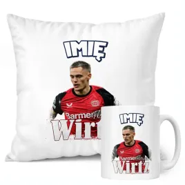 zestaw-personalizowany-kubek-poduszka-florian-wirtz-bayer-leverkusen