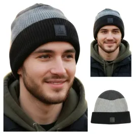 ciepla-czapka-zimowa-meska-z-wywinieciem-beanie-captain-mike