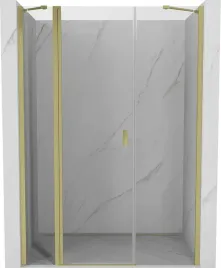 mexen-mist-drzwi-prysznicowe-uchylne-140-cm-transparent-zlote-szczotkowan