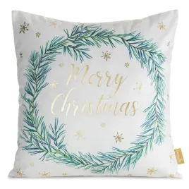poszewka-dekoracyjna-swiateczna-45x45-zielony-wianek-merry-christmas
