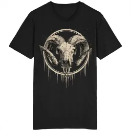 koziol-koszulka-czaszka-baran-black-metal-goth