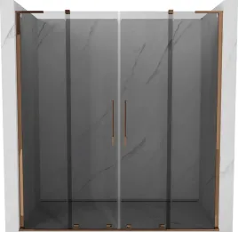 mexen-velar-l-duo-drzwi-prysznicowe-rozsuwane-200-cm-grafit-rozowe-zloto