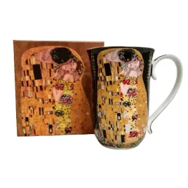 kubek-z-lyzeczka-klimt-pocalunek-czarny-400ml