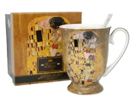 kubek-z-lyzeczka-klimt-pocalunek-zloty-280ml