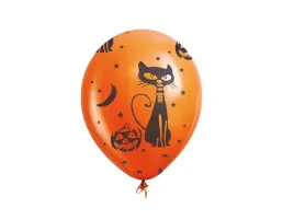 balony-z-nadrukiem-na-halloween-kot-30-cm-10-szt