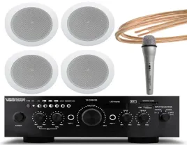 4-glosniki-sufitowe-wzmacniacz-bluetooth-mikrofon