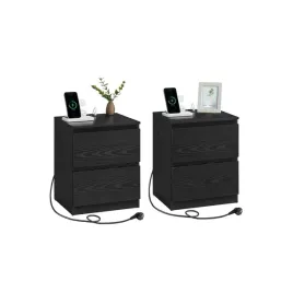 stoliki-nocne-vasagle-2-szt-40x35-cm-czarne-2xusb-2xac-2-szuflady-50-kg