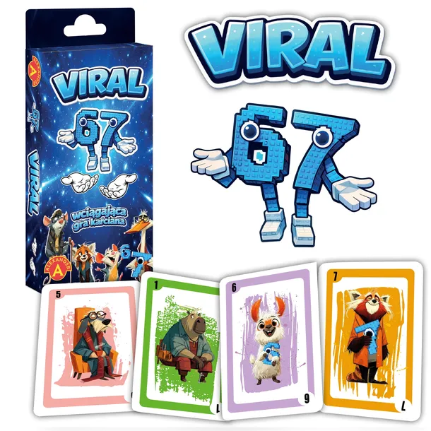 VIRAL 67 SIX SEVEN GRA KARCIANA RODZINNA KIESZONKOWA ALEXANDER BRAINROT