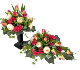 komplet-na-grob-wiosenny-stroik-i-bukiet-tulipany-bratki-peonie