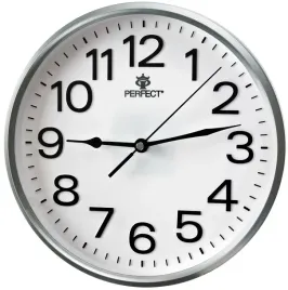 zegar-scienny-perfect-srebrny-25cm-bateria