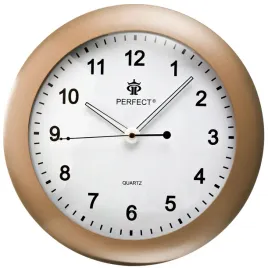 zegar-scienny-perfect-brazowy-30cm-baterie-aa