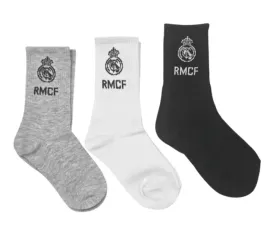 real-madryt-skarpetki-quarter-dzieciece-3-pak-biale-szare-czarne-rozm-31-35