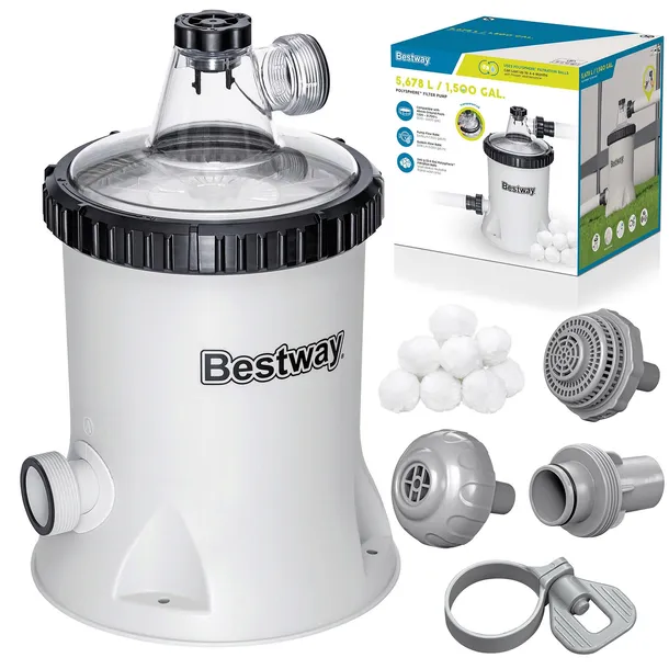 Pompa filtrująca do basenu basenowa 5678 l/h + kulki filtrujące Bestway