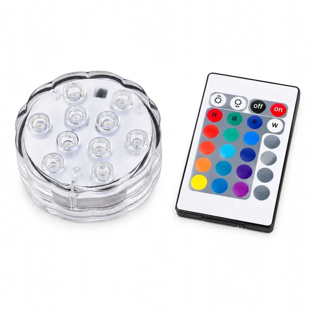1x OŚWIETLENIE BASENU PODWODNE BASENOWE LAMPA LED RGB + PILOT