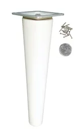 noga-drewniana-bukowa-25-cm-stozkowa-bialy-lakier-z-mocowaniem-diy