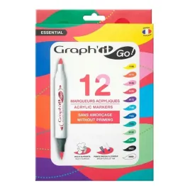 zestaw-pisakow-akrylowych-dwustronnych-essential-graphit-go-12-kol