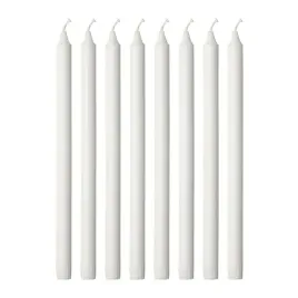 swieca-bezzapachowa-biala-35-cm-8-szt-ikea