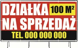 baner-reklamowy-300x150cm-oczkowany-projekt-gratis-dzialka-na-sprzedaz