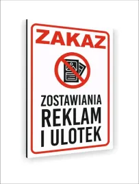 tabliczka-znak-informacyjny-dibond-30x20-zakaz-zostawiania-reklam-i-ulotek