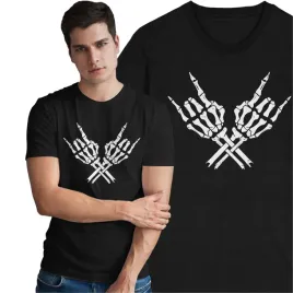 koszulka-rock-music-muzyka-szkielet-rogi-rock-metal