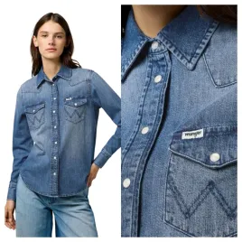 koszula-damska-wrangler-heritage-shirt-jeansowa-niebieska-bawelniana-xs