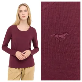 longsleeve-damski-mustang-anne-c-bordowy-bawelniany-basic-l