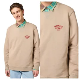 bluza-meska-wrangler-small-logo-crew-timberwolf-bezowa-klasyczna-xl